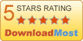 5 stars award by Download Most.