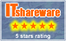 5 stars award by IT shareware.