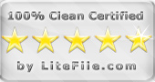 100% Clean award by litefile.com