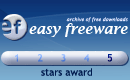5 stars award by easyfreeware.com