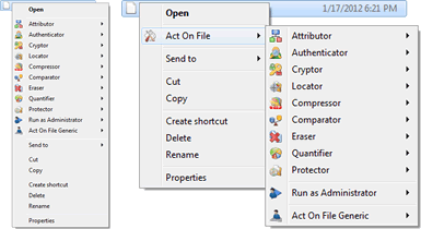 Invoke Act On File from Windows Explorer