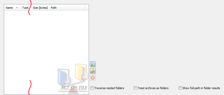 Compare Files and Folders Selection Controls